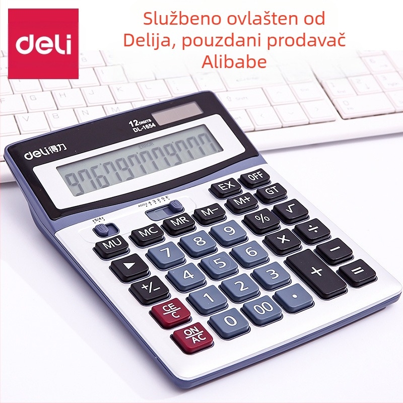 Deli kalkulator 1654 veliki kalkulator s velikim gumbima i velikim zaslonom 12 uredski financijski računalni pribor veleprodaja
