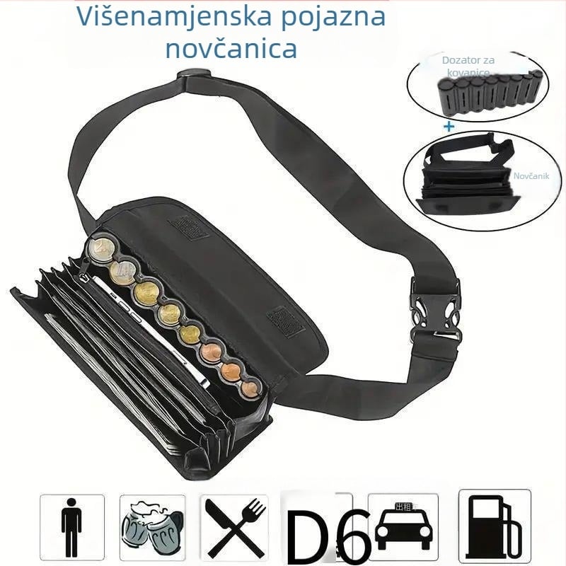 Držač za kovanice 5. generacije, nadogradnja, držač za euro kovanice, torba za struk, držač za euro kovanice, držač za kovanice, novčanik za sitniš, kozmetička torbica