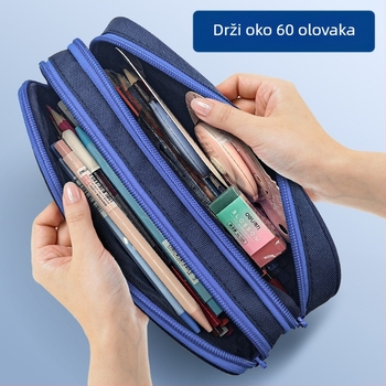 Deli 66764 Pernica velikog kapaciteta za dječake Dvoslojna pernica za učenike nižih razreda srednje škole Pernica za studente viših razreda srednje škole