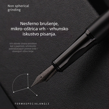 Poklon set nalivpera za studente, poslovnu i uredsku upotrebu, tanki vrh, tinta za odrasle s kaligrafijom, držač za gravirane nalivpera