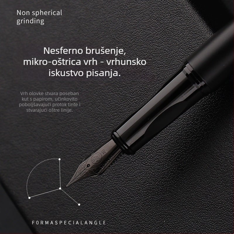 Poklon set nalivpera za studente, poslovnu i uredsku upotrebu, tanki vrh, tinta za odrasle s kaligrafijom, držač za gravirane nalivpera