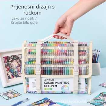 Priručnik za prekogranično slikanje, poklon kutija sa 162 boje, šareni gel olovka za slikanje, akrilni marker velikog kapaciteta
