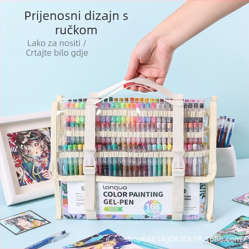 Priručnik za prekogranično slikanje, poklon kutija sa 162 boje, šareni gel olovka za slikanje, akrilni marker velikog kapaciteta