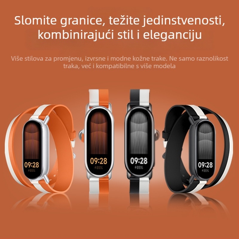 Za Mi Band 9 remen od kože novi ljubavni konj dvostruki prsten kožni Mi Band 8/7 remen službeno isti