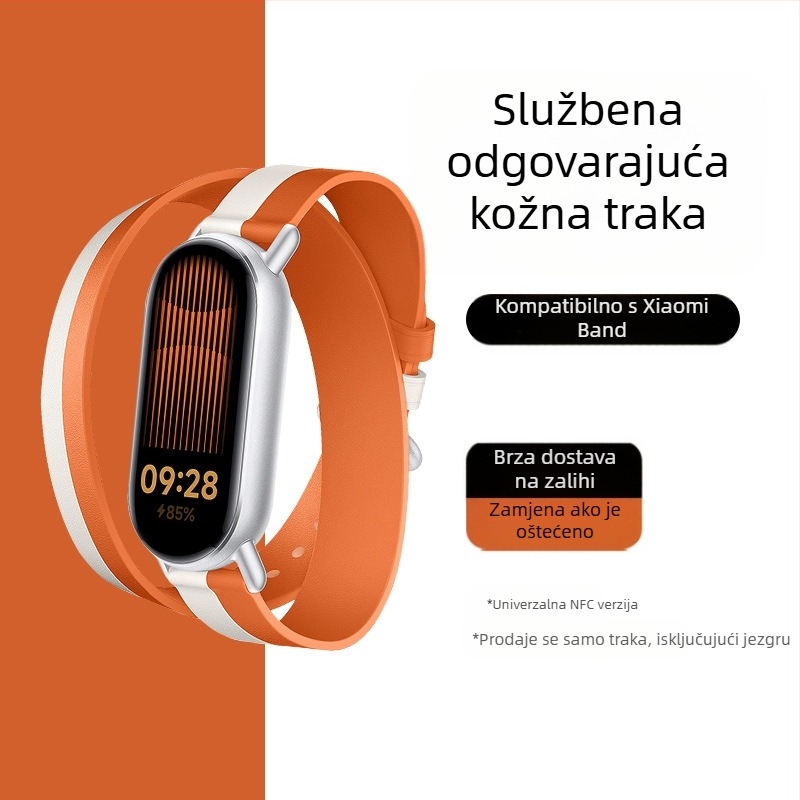 Za Mi Band 9 remen od kože novi ljubavni konj dvostruki prsten kožni Mi Band 8/7 remen službeno isti