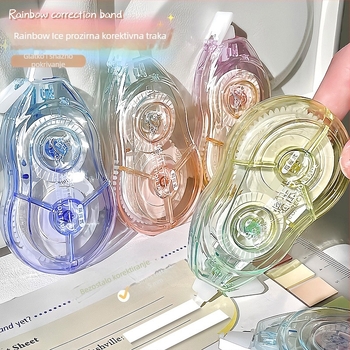 Set prozirnih korekcijskih traka Rainbow Ice velikog kapaciteta, visokokvalitetna korekcijska traka, protiv pada, glatka korekcijska traka na veliko