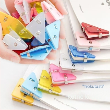 Trokutasta kopča za rubove, kopča za mape, fiksna stezaljka za pričvršćivanje ispitnih papira, kopča za knjige protiv uvijanja, višenamjenska kutna kopča