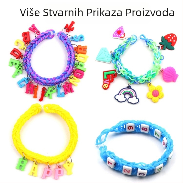 25 mrežastih gumica u duginim bojama, tkalački stan, gumena traka, odijelo, pletena igračka, narukvica, DIY dječje edukativne igračke