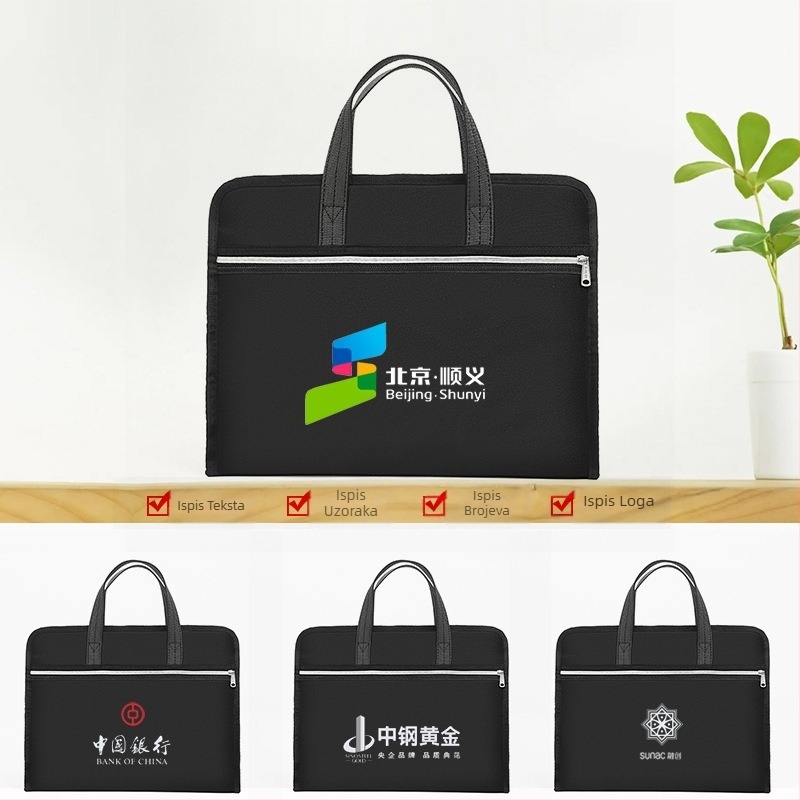 Yiyun Chen aktovka za muškarce, torba za dokumente s tiskom, ženska poslovna torba, torba za dokumente A4 formata s prilagođenim logotipom