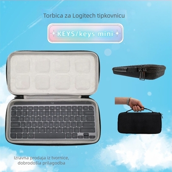 Pogodno za Logitech MX Keys S tipkovnicu, kozmetička torbica, zaštitna navlaka za tipke otporne na udarce i pritisak, mini kutija za pohranu