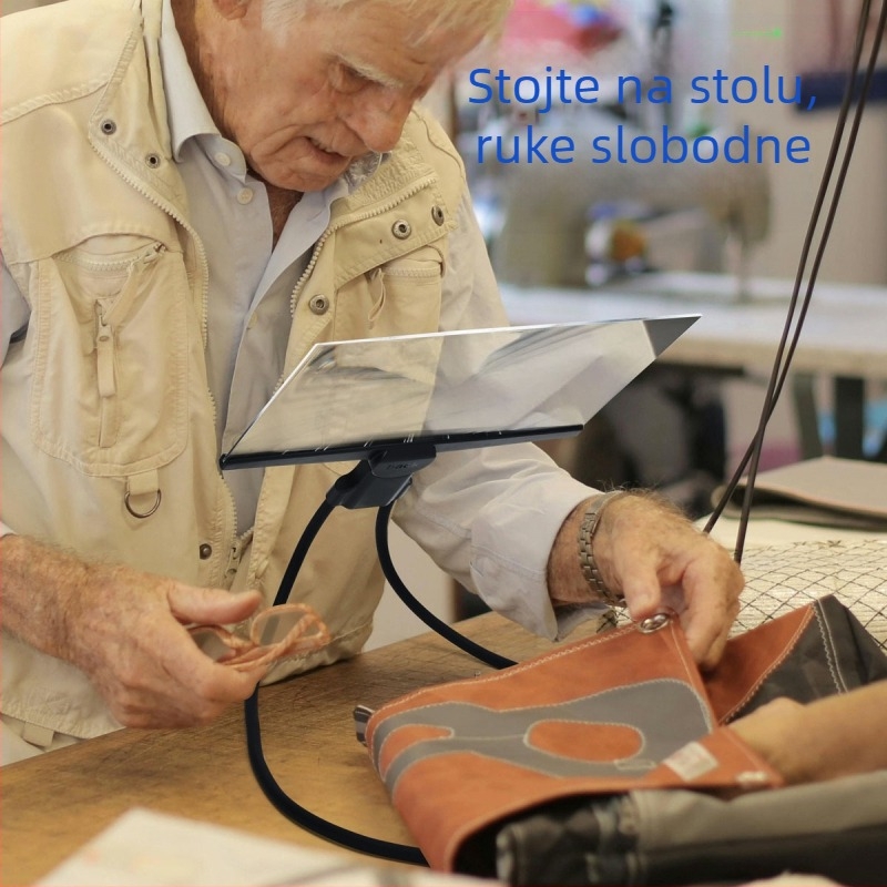 Specijalno povećalo za starije osobe bez upotrebe ruku za čitanje knjiga i novina, prozirno i bez deformacija, lagano povećalo visoke razlučivosti za nošenje na vratu