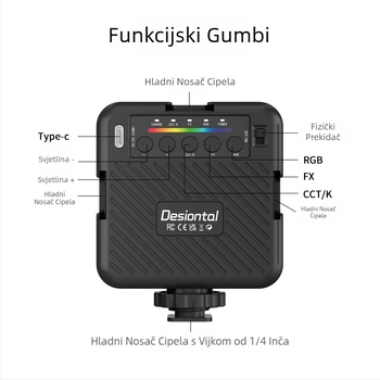 Proizvođači RGB svjetla za punjenje uživo za mobilne telefone, prijenosna stolna svjetla za punjenje uživo s live beauty svjetlom