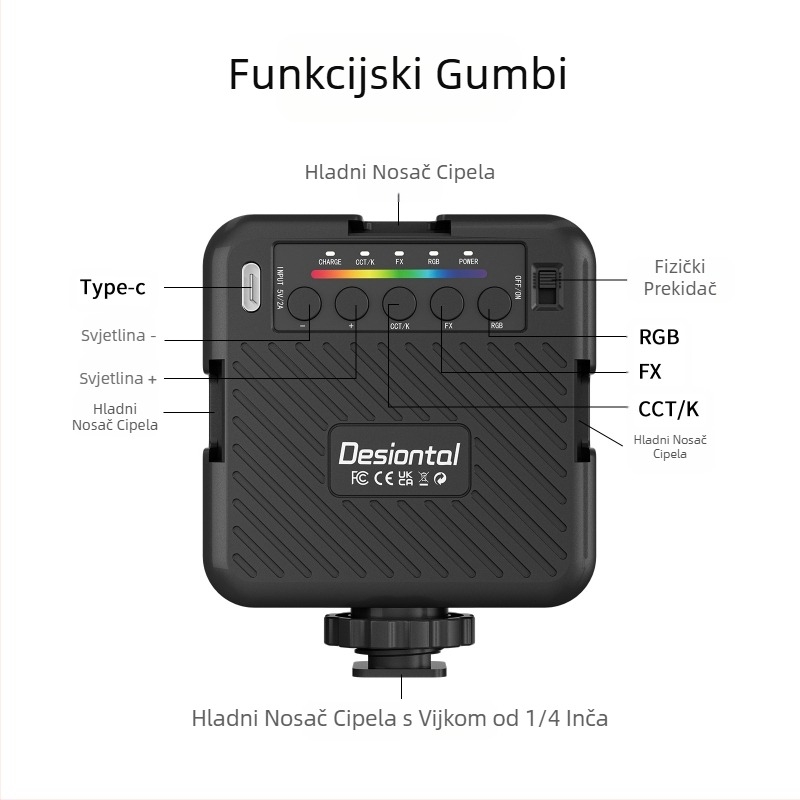 Proizvođači RGB svjetla za punjenje uživo za mobilne telefone, prijenosna stolna svjetla za punjenje uživo s live beauty svjetlom