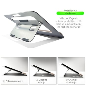 Prijenosni profesionalni stalak za tablet za slikanje s podesivim kutom naslona za zglob od aluminijske legure za stolni stalak za iPad