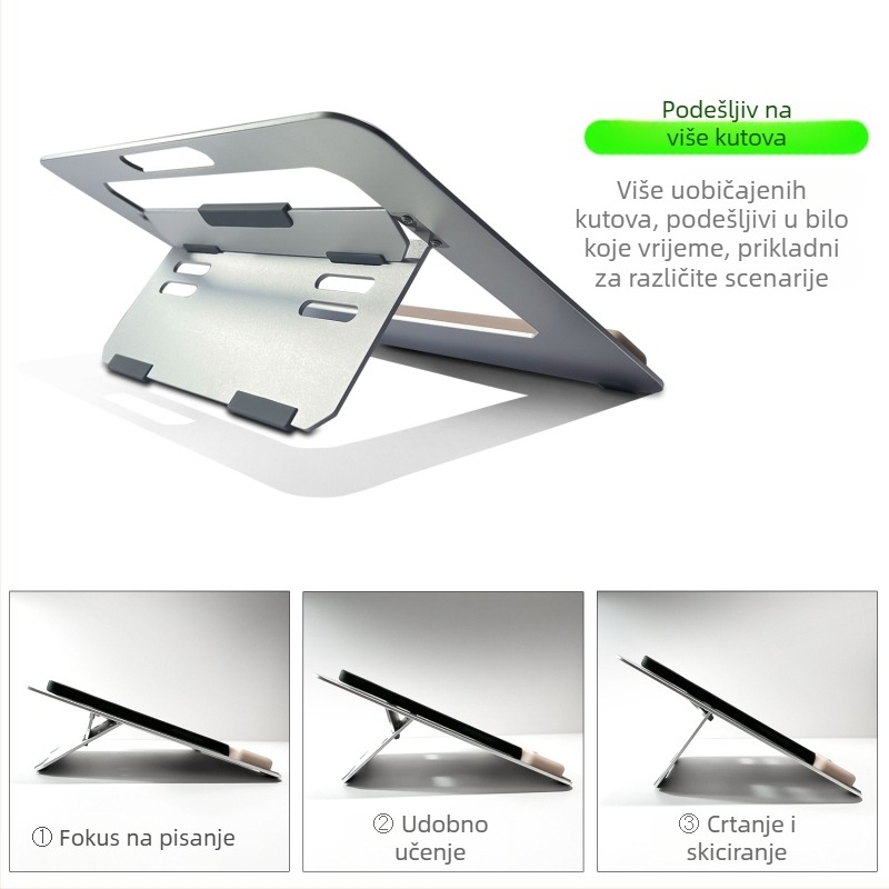 Prijenosni profesionalni stalak za tablet za slikanje s podesivim kutom naslona za zglob od aluminijske legure za stolni stalak za iPad