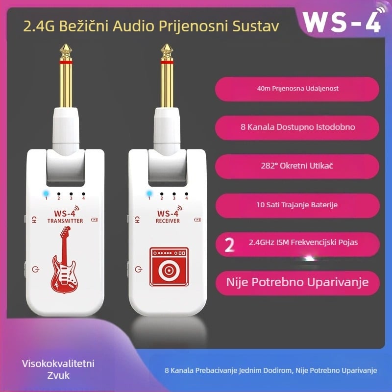 Prekogranični proizvođači pickupova nude bežično napajanje efektora za gitaru s 8 kanala, 2.4G