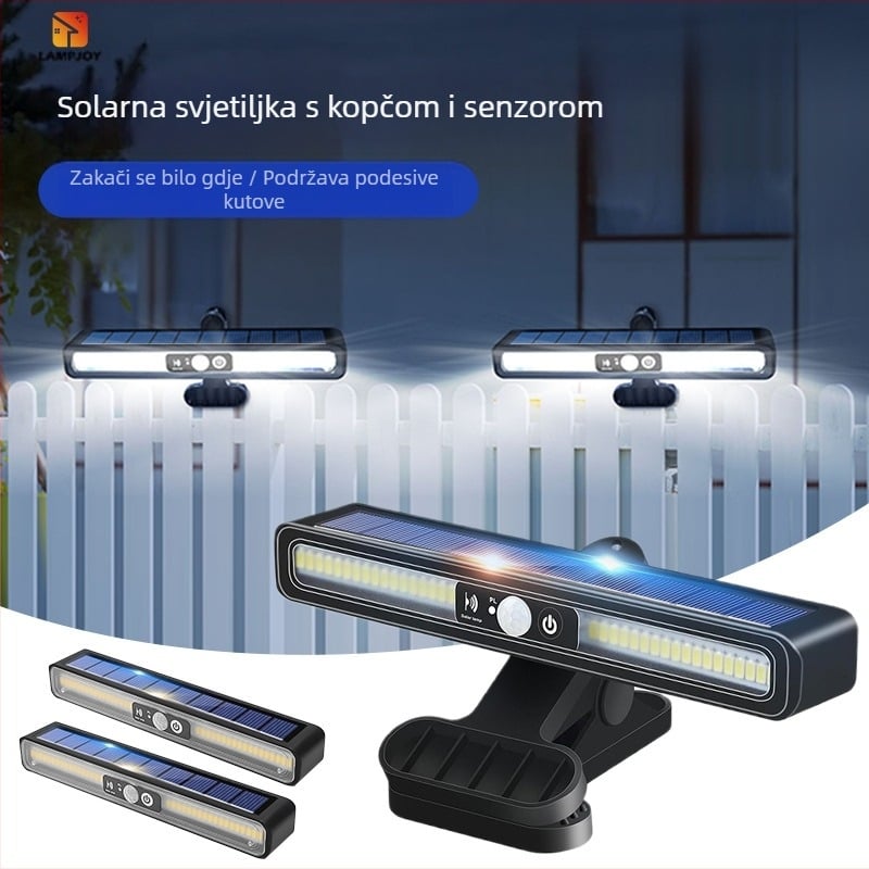Prekogranično eksplozivno vanjsko kampiranje vodootporno solarno svjetlo s kopčom super svijetlo dvorište kućno indukcijsko svjetlo za stubište za ljudsko tijelo