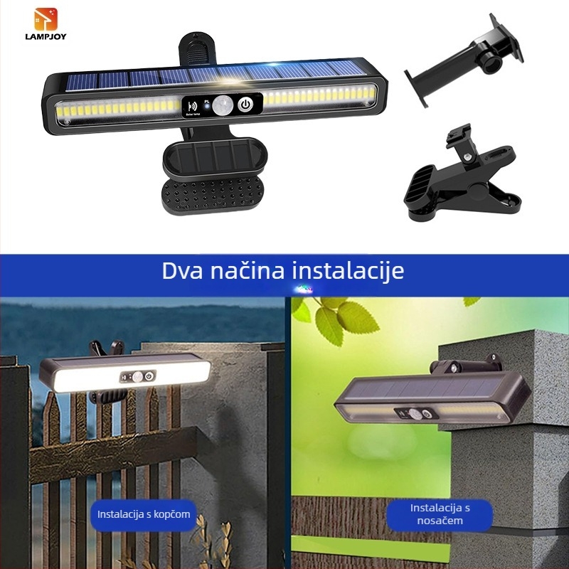 Prekogranično eksplozivno vanjsko kampiranje vodootporno solarno svjetlo s kopčom super svijetlo dvorište kućno indukcijsko svjetlo za stubište za ljudsko tijelo