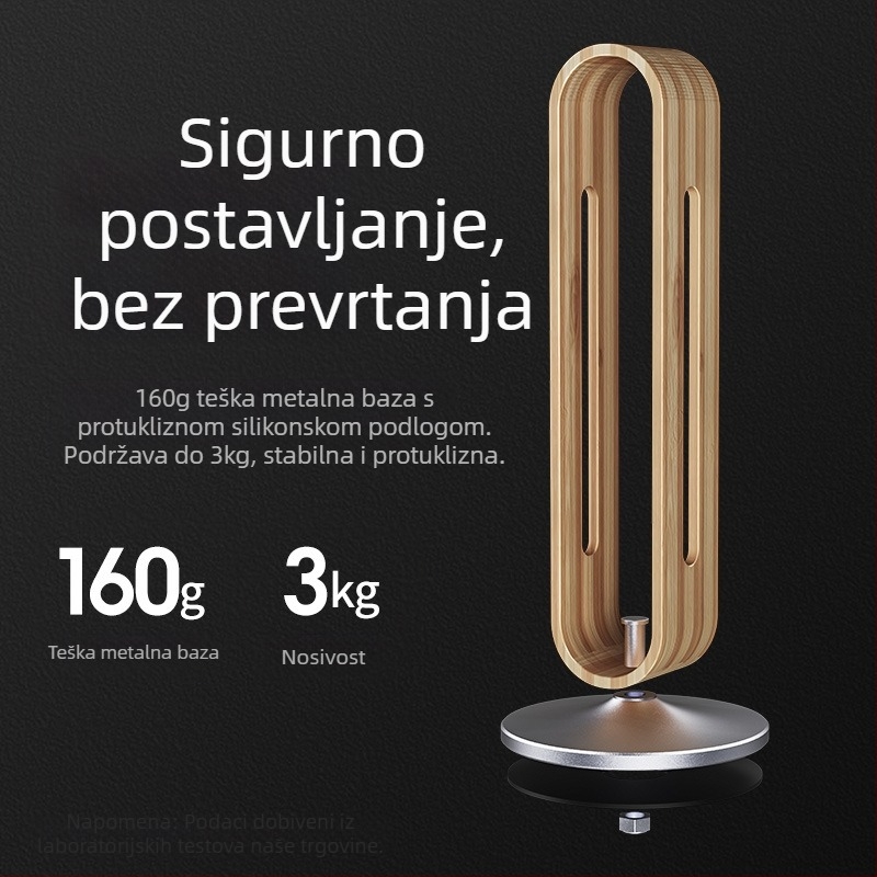 Boneruy stalak za slušalice od aluminijske legure, stolni bambusov silikonski stalak za umjetnine, stalak za slušalice za igre