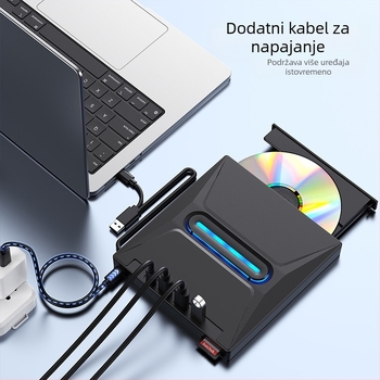 Prekogranična veleprodaja USB/Type-C mobilnog DVD snimača SD/TF kartice pet-u-jednom višenamjenskog vanjskog optičkog pogona