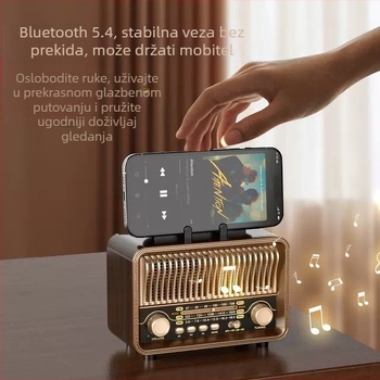 Prekogranični 2025 Novi full-band Retro Stereo Radio Podržava Card U Disk Bluetooth zvučnik