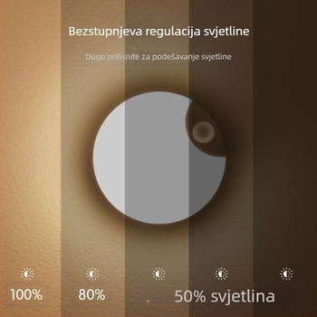 Nova indukcijska lampa, indukcijska lampa za ljudsko tijelo, pametna spavaća soba, zatamnjenje WC-a, magnetsko usisavanje s punjenjem, LED noćno svjetlo