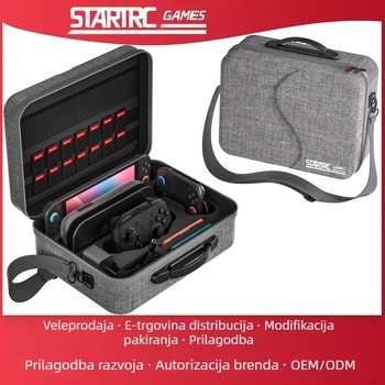 Pogodno za kozmetičku torbu za Switch2, višenamjensku zaštitnu torbu za kontroler igara, tvrdu torbu za Nintendo igraću konzolu preko tijela