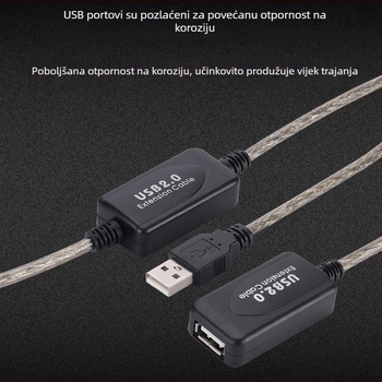 USB2.0 produžni kabel 5 metara 10 metara 15 metara USB muški-ženski pojačalo signala bežična mrežna kartica podatkovni produžni kabel