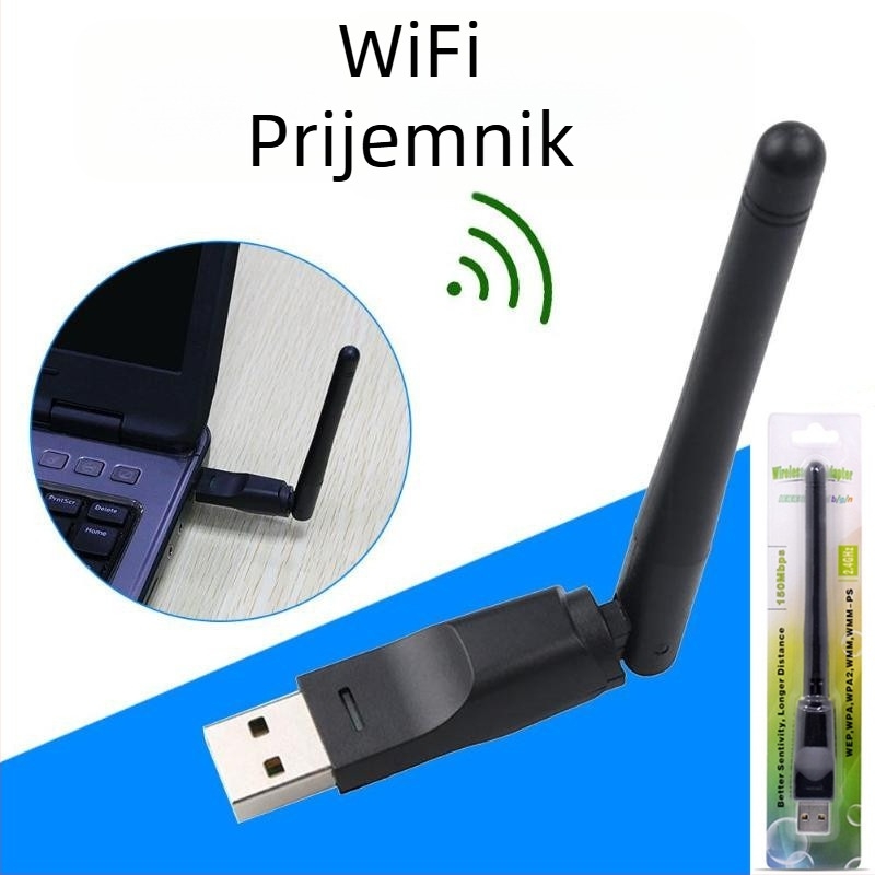RT8188 Mini USB bežična mrežna kartica Wifi bežični odašiljač 2Db računalo 150m prijem mala mrežna kartica 7601
