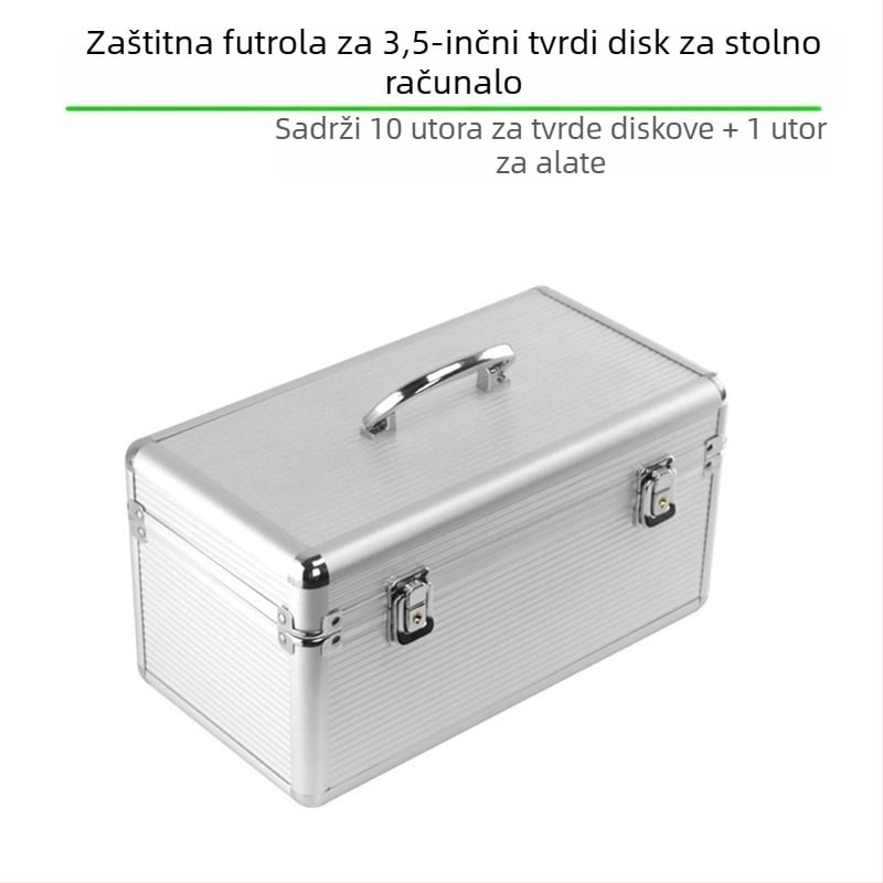 Računalna 3,5-inčna kutija za mehanički tvrdi disk za stolno računalo, zaštitna kutija za pohranu, torba s bravom, sigurnosna kutija za tvrdi disk