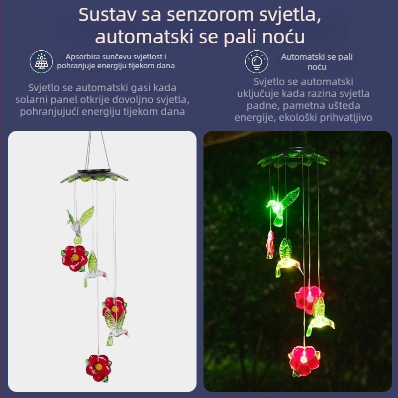 Prekogranična solarna vrtna rasvjeta s rižinim kuglicama, dvorišna rasvjeta, vanjska vodootporna, svečana atmosfera, krajobrazna rasvjeta, LED svjetlo, vjetreno zvono