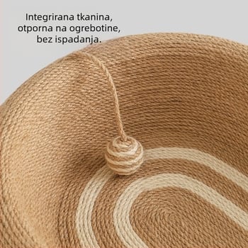 Sisalov umivaonik za grebanje mačaka, otporan na habanje, bez mrvica, ploča za mačje kandže, integrirano mačje gnijezdo, otporno na ogrebotine, super veliki umivaonik za grebanje mačaka, igračka za mačke