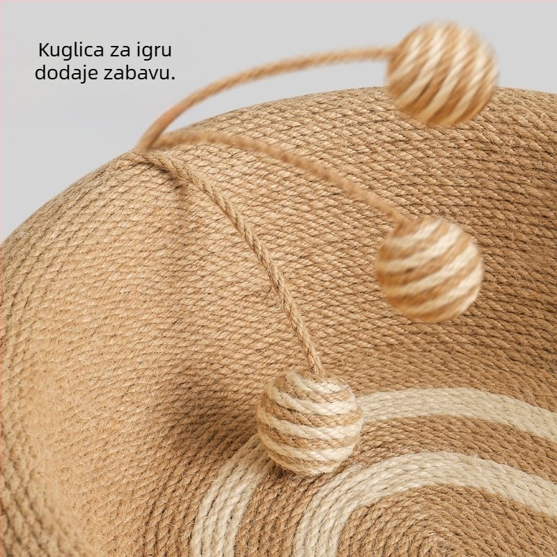 Sisalov umivaonik za grebanje mačaka, otporan na habanje, bez mrvica, ploča za mačje kandže, integrirano mačje gnijezdo, otporno na ogrebotine, super veliki umivaonik za grebanje mačaka, igračka za mačke