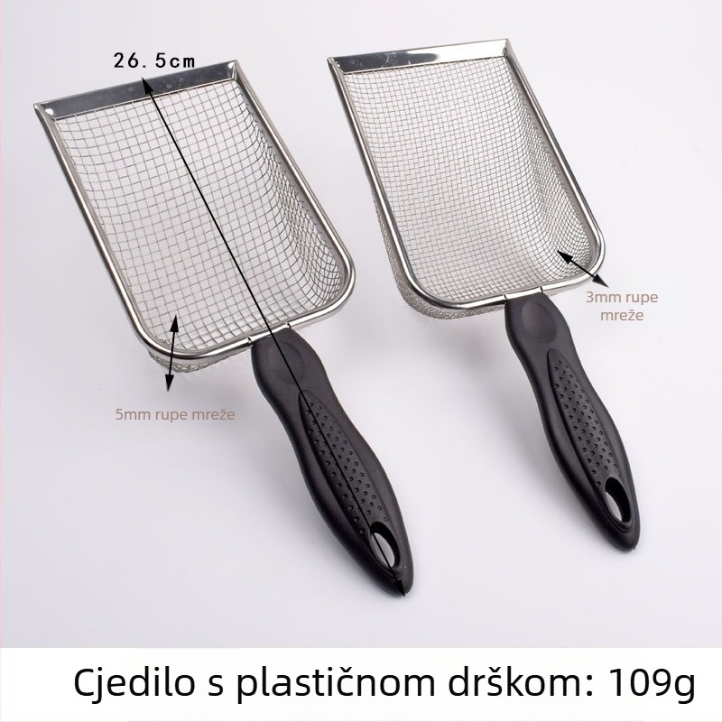 Lopata za mačji pijesak od nehrđajućeg čelika, bentonit, rutin, pileći mačji izmet, mineralni pijesak, filter za izmet, lopata za pijesak, alat za skupljanje kućnog izmeta