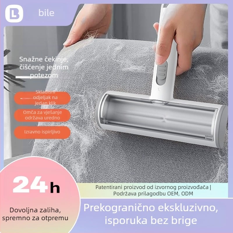 Sredstvo za uklanjanje dlaka kućnih ljubimaca preko granice, valjak za struganje dlaka za odjeću, sofu, tepih, mačke i pse, statički valjak za kućne ljubimce