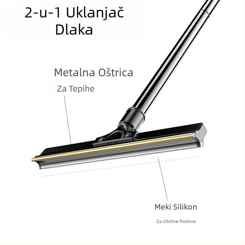 Nova četka za uklanjanje dlačica s dugom drškom dva u jednom, uvlačivi brijač za dlake kućnih ljubimaca, višenamjenski brijač za tepihe