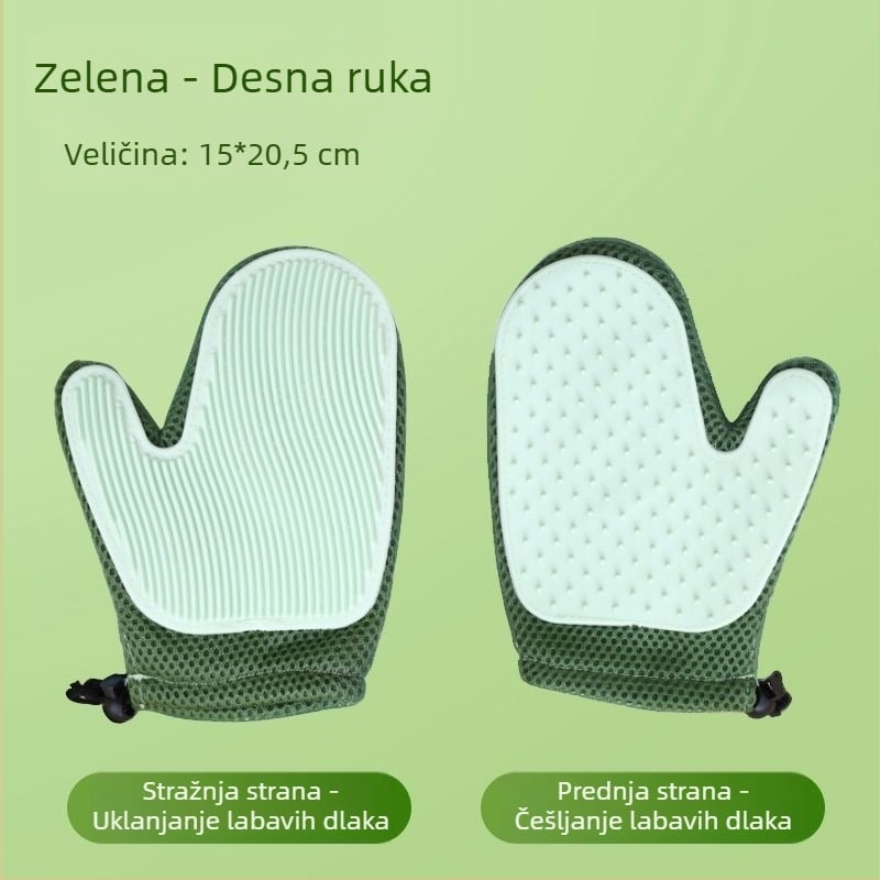 Prekogranične popularne rukavice za njegu kućnih ljubimaca za mačke, 2 u 1 uklanjanje dlaka i masaža, veleprodaja uklanjanja dlaka