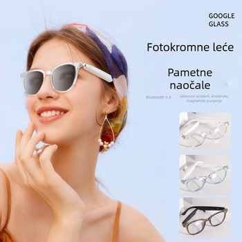 Pametne Bluetooth naočale za prekogranične sunčane naočale, polarizirane, anti-UV, anti-plavo svjetlo, slušanje glazbe i pozivanje, prozirne leće GS-07