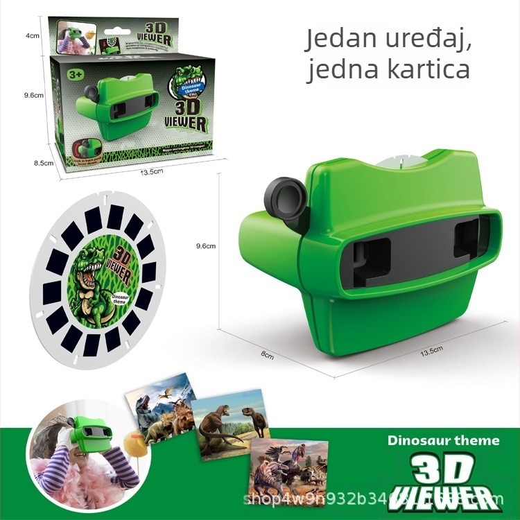 Prekogranična opskrba jednorogovog malog kina 3D stroja za gledanje čudovišta popularne znanosti stereoskopskog gledanja znanosti 3D dječjih darova