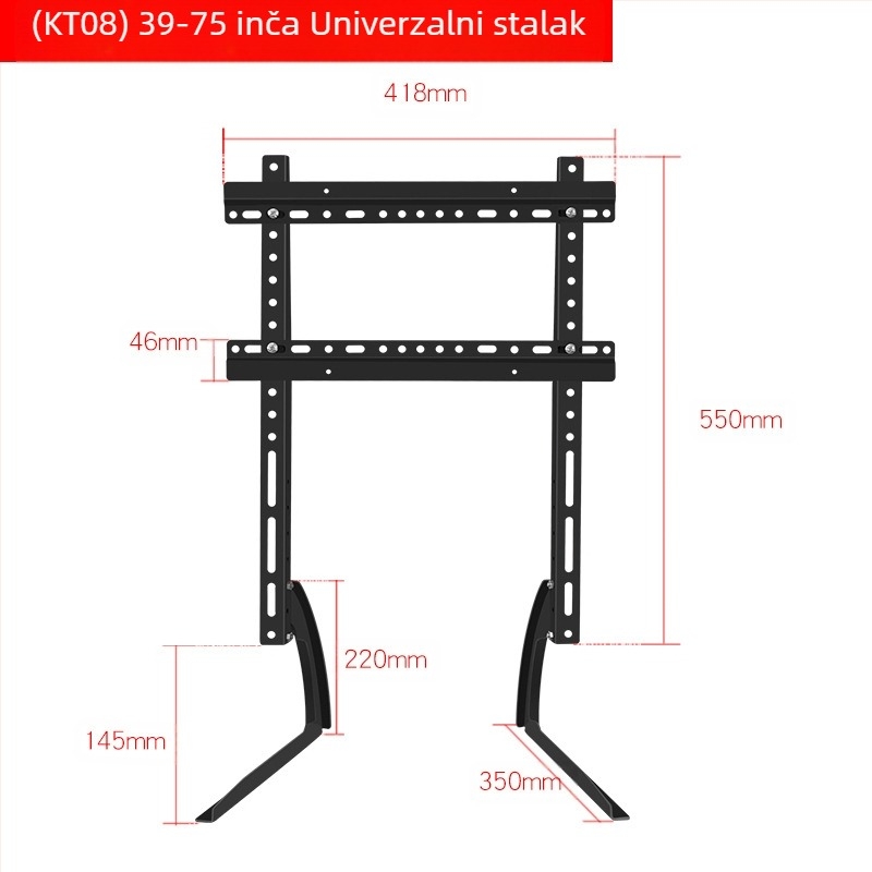 Nosač za LCD TV bez bušenja i povećanja visine za stol, pogodan za 32/42/46/55/60 inča