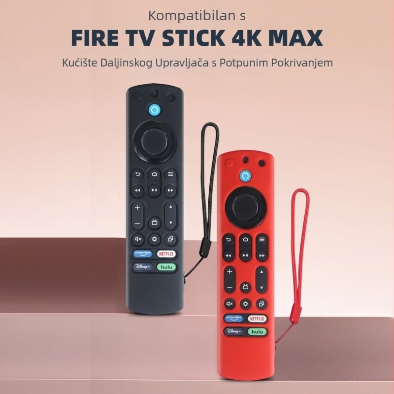 Silikonska futrola za Amazon Fire TV 4K stick max s Bluetooth glasovnim daljinskim upravljačem iz 2024.