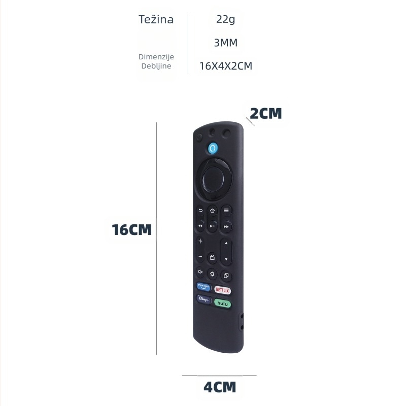 Silikonska futrola za Amazon Fire TV 4K stick max s Bluetooth glasovnim daljinskim upravljačem iz 2024.