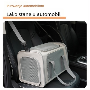 Torba za mačke, izlazna prijenosna, velikog kapaciteta, prozračna, kavez za mačke u automobilu, kavez za mačke, torba za pse, prijenosna, sklopiva torba za kućne ljubimce preko tijela