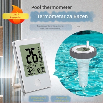 Amazon Ljetni najprodavaniji termometar za bazen, termometar za vodu u kadi, bežični plutajući termometar za unutarnju i vanjsku upotrebu