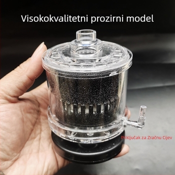 Songbao vodeni goblin, keramički okrugli akvarij s tri filtera, mali akvarij s kisikom, pneumatski mini usisni WC