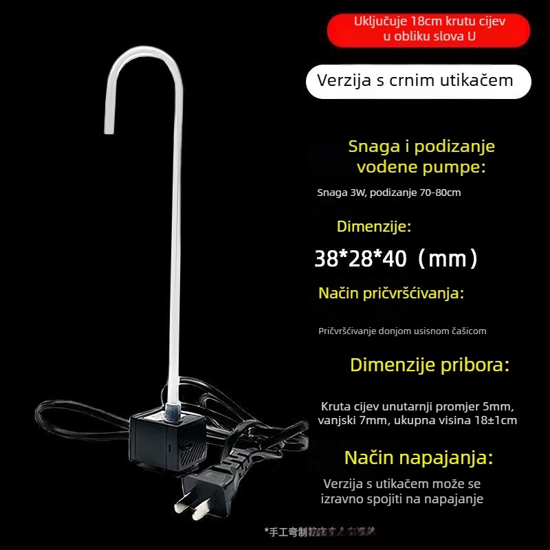 Mini pumpa za vodu za akvarij, fontana za kamenjare, mala cirkulacijska pumpa, filter za bonsai, ultra tiha, USB, mala