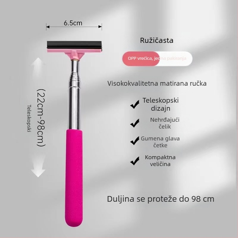 Brisač retrovizora za automobil, brisač vjetrobranskog stakla od nehrđajućeg čelika, uvlačivi prijenosni brisač, čišćenje brisača prozora