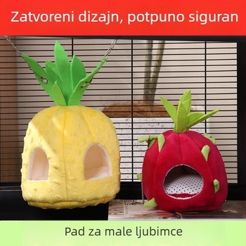 Du Laohan prekogranična viseća mreža za hrčke, proljeće i ljeto, univerzalno gnijezdo, sklonište od ananasa i zlatnog medvjeda, kućica za ptice, gnijezdo za hrčke, pribor za...