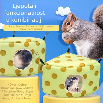 Medonosna vjeverica hrčak mala papiga pamučno gnijezdo zima toplo pamučno gnijezdo ananasovo kruhovo gnijezdo trokutasto gnijezdo