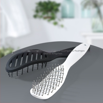 Proizvođačev gotovi muški češalj za frizuru, mali zakrivljeni češalj, glatka kosa, češalj s devet redova širokih zubaca, frizerski alat, češalj za oblikovanje s uljnom glavom